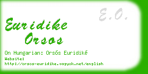 euridike orsos business card