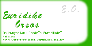 euridike orsos business card